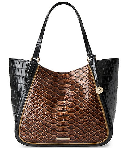 BRAHMIN Brunswick Collection Aliza Multi Croc Tote Bag