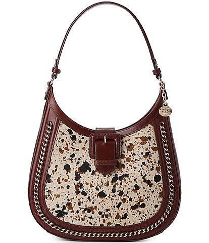 BRAHMIN Caspian Collection Cognac Fallon Hobo Shoulder Bag