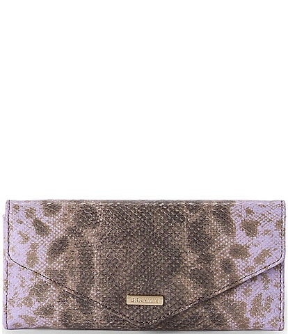 BRAHMIN Cassatt Collection Ombre Snake Embossed Lavender Veronica Wallet