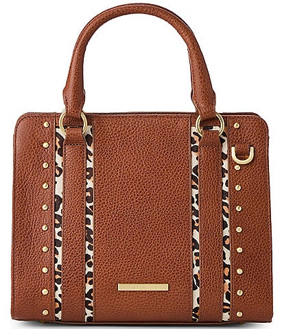 BRAHMIN Cherrywood Collection Tobacco Cami Satchel Bag