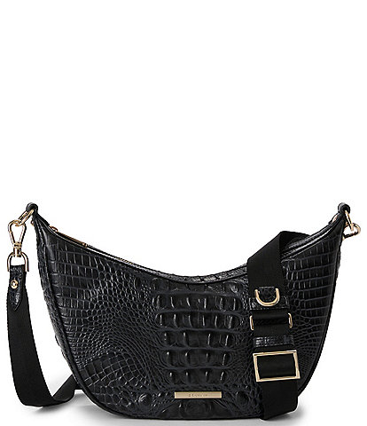 BRAHMIN Classic Melbourne Collection Black Percy Crossbody Bag