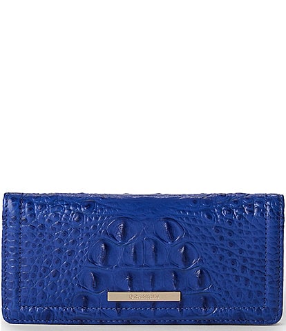 BRAHMIN Classic Melbourne Collection Blue Ady Bifold Wallet