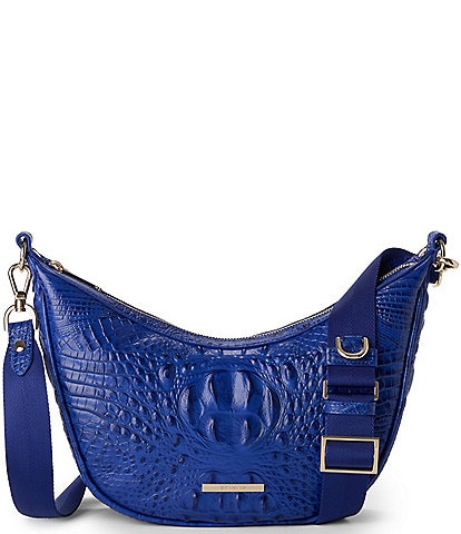 BRAHMIN Classic Melbourne Collection Blue Percy Crossbody Bag