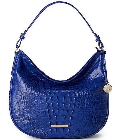 BRAHMIN Classic Melbourne Collection Blue Small Kathleen Shoulder Bag