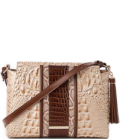 BRAHMIN Contour Pecan Ambrose Hillary Crossbody Bag
