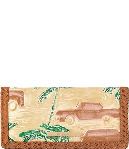 BRAHMIN Copa Cabana Collection Honey Brown Ady Wallet