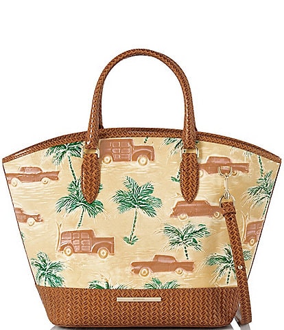 BRAHMIN Copa Cabana Collection Honey Brown Jeanne Tote Bag