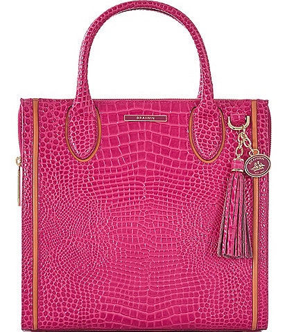 BRAHMIN Darlington Collection Paradise Pink Caroline Satchel Bag