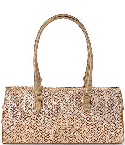 BRAHMIN Donegal Collection Gold Sophia Satchel Bag