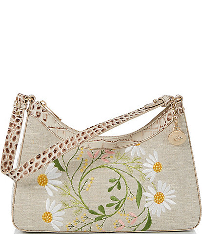 BRAHMIN Floral Embroidery Esme Shoulder Bag