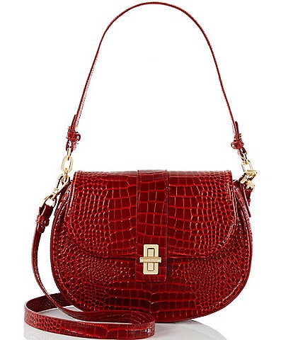 BRAHMIN Glissandro Collection Cynthia Red Shoulder Bag
