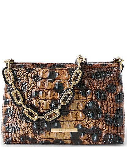 BRAHMIN Golden Lynx Melbourne Collection Mod Lorelei Zip-Top Shoulder Bag