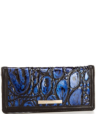 BRAHMIN Curie Collection Kyanite Caroline Leather Satchel Bag