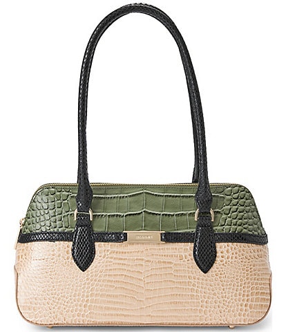 BRAHMIN Hawthorn Collection Jennifer Multi Buckle Satchel Bag