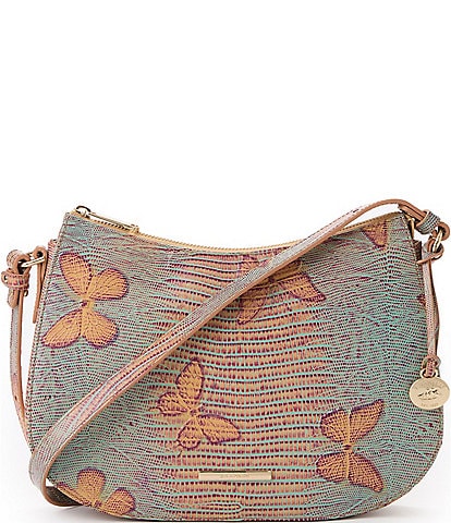 BRAHMIN Heatwave Collection Mandarin Orange Shayna Crossbody Bag