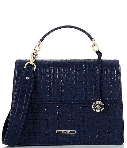 Leather bag Brahmin Blue in Leather - 37579472