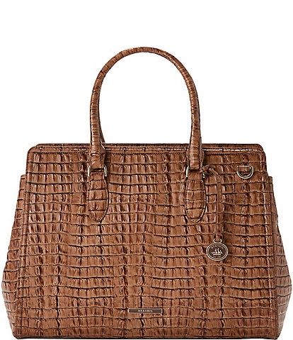 BRAHMIN Leontyne Collection Luggage Brown Finley Carryall Tote Bag