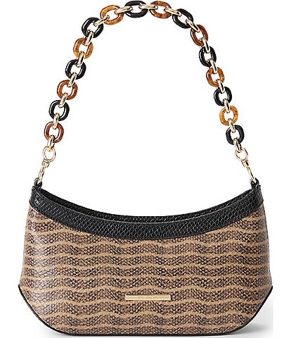 BRAHMIN Lilibeth Anise Collection Multi Snake Print Resin Chain Strap Shoulder Bag