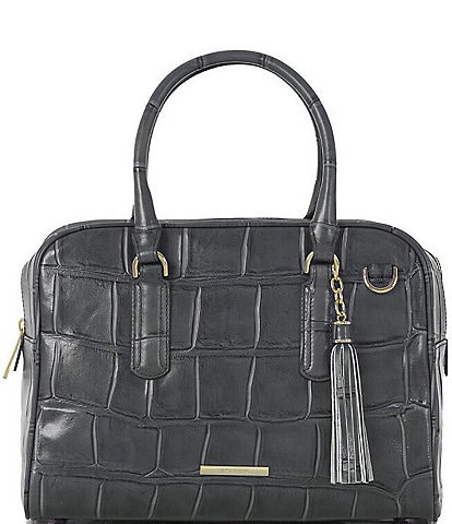 BRAHMIN Lysander Collection Marissa Nocturnal Leather Satchel Bag