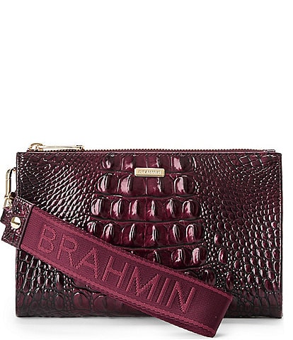BRAHMIN Melbourne Collection Adia Croc Wristlet