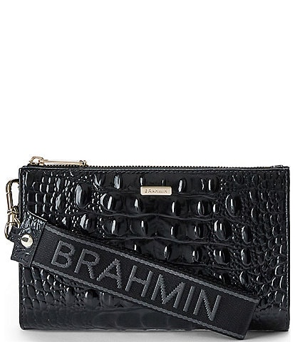 BRAHMIN Melbourne Collection Adia Croc Wristlet