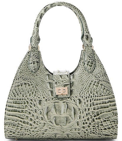 BRAHMIN Melbourne Collection Adrian Softgrass Turnlock Satchel Bag