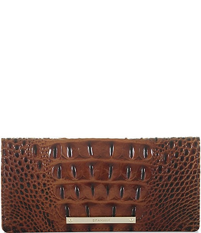 BRAHMIN Melbourne Collection Ady Crocodile-Embossed Wallet