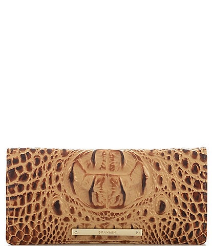 BRAHMIN Melbourne Collection Ady Crocodile-Embossed Wallet