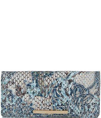 BRAHMIN Melbourne Collection Ady Icy Python Wallet