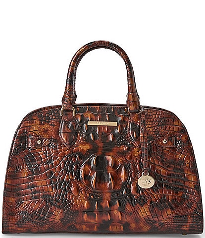 BRAHMIN Melbourne Collection Angelina Tortoise Shell Satchel Bag