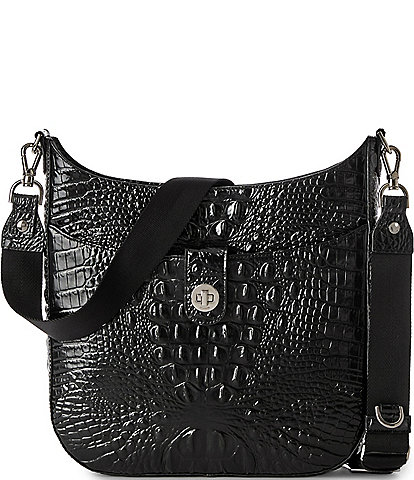 BRAHMIN Melbourne Collection Black Leia Crossbody Bag