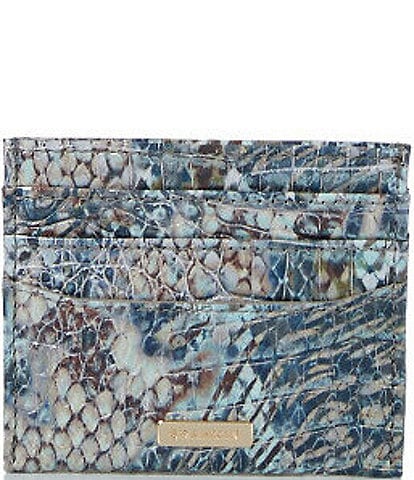 BRAHMIN Melbourne Collection Cheryl Icy Python Credit Card Wallet