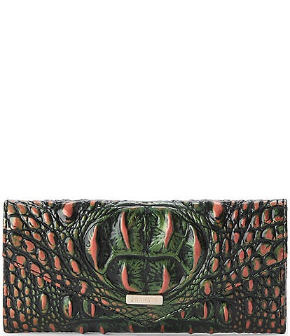 BRAHMIN Melbourne Collection Crocodile-Embossed Veronica Envelope Wallet
