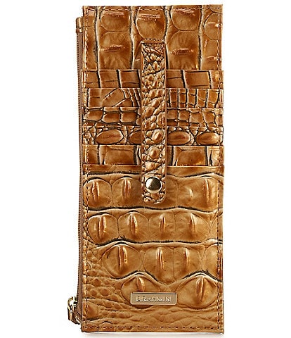 BRAHMIN Melbourne Collection Leather Crocodile-Embossed Wallet