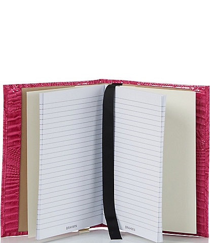 BRAHMIN Melbourne Collection Crocodile Embossed Leather Journal