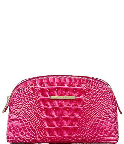 BRAHMIN Melbourne Collection Dany Pink Cosmo Makeup Case