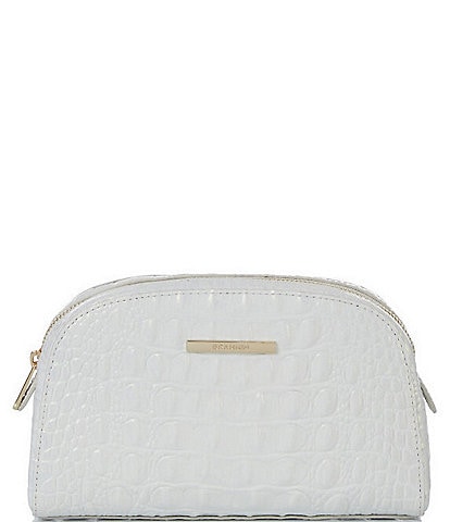 BRAHMIN Melbourne Collection Dany Shell White Makeup Case