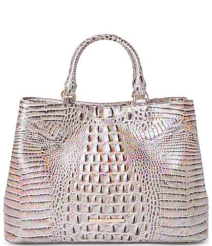 BRAHMIN Melbourne Collection Denise Silk Mist Satchel Bag