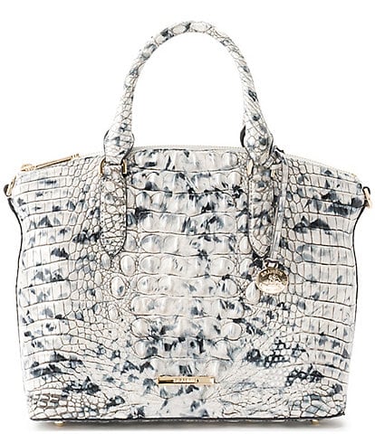 BRAHMIN Melbourne Collection Duxbury Snow Owl Satchel Bag