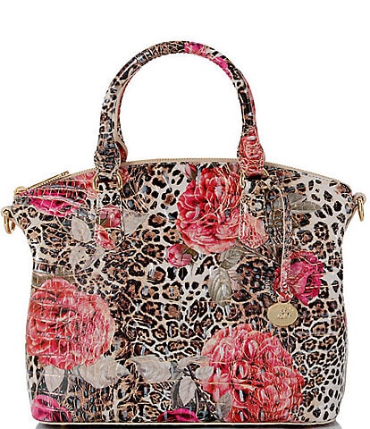 BRAHMIN Melbourne Collection Ermine Floral Duxbury Satchel Bag