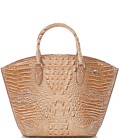BRAHMIN Melbourne Collection Honey Brown Small Jeanne Tote Bag