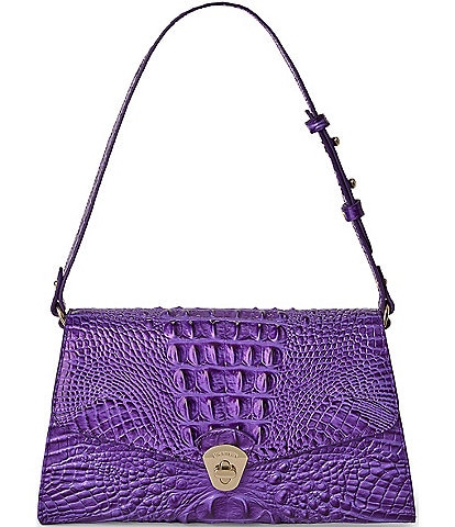 BRAHMIN Melbourne Collection Lucine Cosmic Purple Shoulder Bag