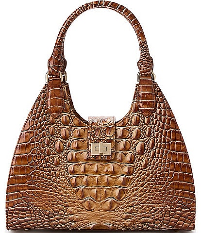 BRAHMIN Melbourne Collection Luggage Brown Adrian Satchel Bag