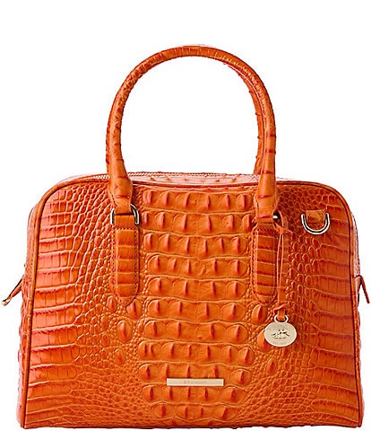 BRAHMIN Melbourne Collection Mandarin Orange Marissa Satchel Bag