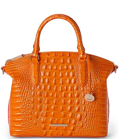 BRAHMIN Melbourne Collection Mango Orange Duxbury Satchel Bag