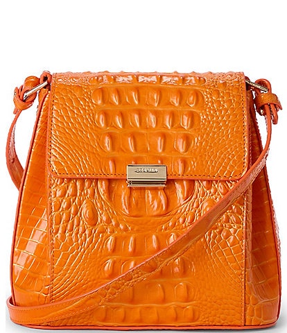 BRAHMIN Melbourne Collection Mango Orange Margo Crossbody Bag