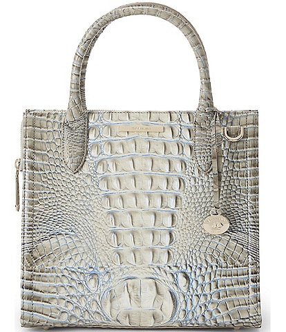 BRAHMIN Melbourne Collection Mindful Grey Small Caroline Satchel Bag