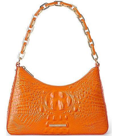BRAHMIN Melbourne Collection Orange Mango Mod Esme Chain Strap Shoulder Bag