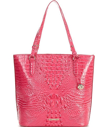 BRAHMIN Melbourne Collection Paradise Pink Ezra Tote Bag
