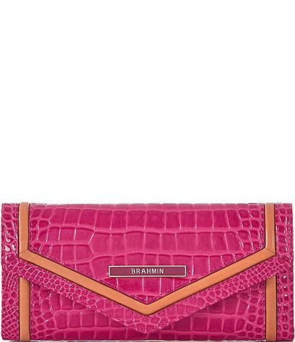 BRAHMIN Melbourne Collection Paradise Pink Veronica Wallet
